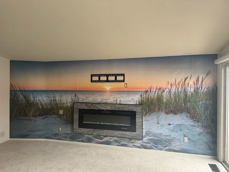 Feature wall wallpaper design